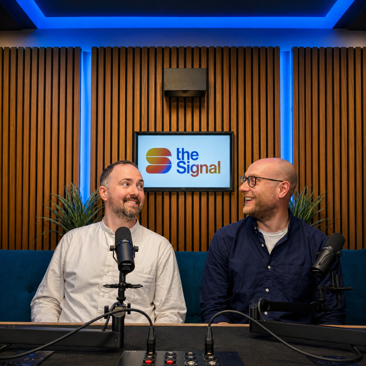 Fergus Bell and Tom Trewinnard hosting The Signal